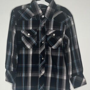 Gioberti Italy Boys Plaid Shirt Size 6
